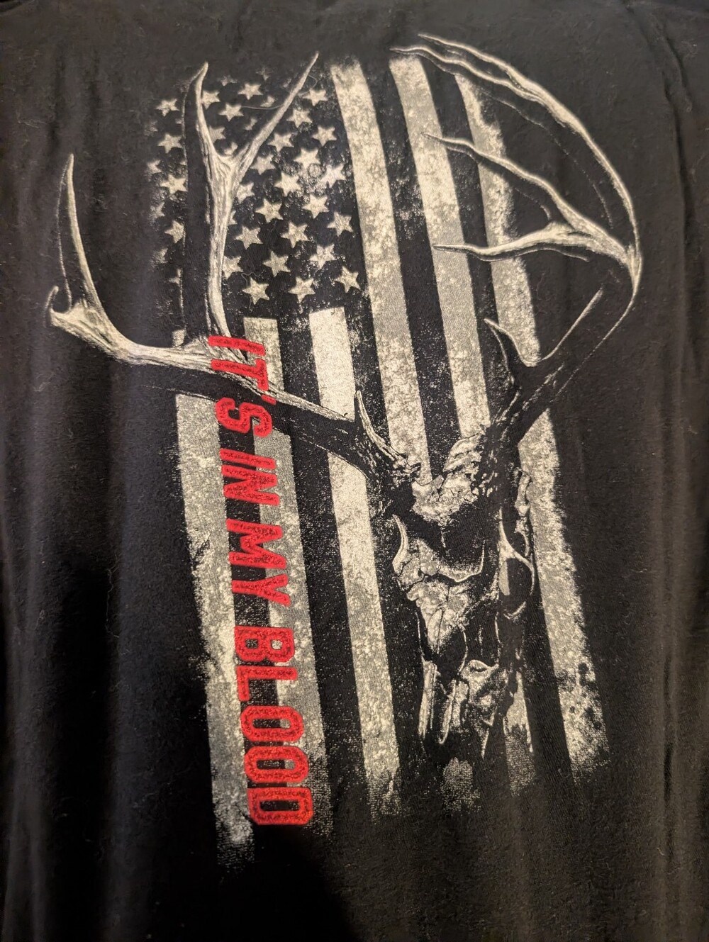 Sportsman's Warehouse It's In My Blood Dear Skull American Flag